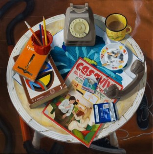 Hang on a Minute.  80cm x 80cm, oil on linen.