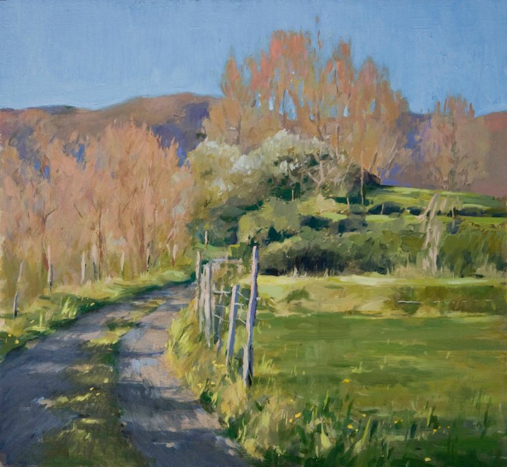 The Path. Oil on board, 30cm x 30cm.