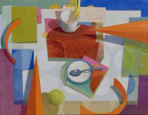 Paper Planes 40cm x 50cm oil on board. 2024